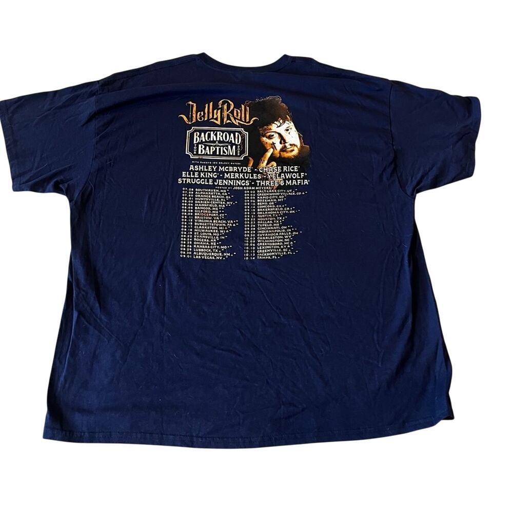 2023 JELLY ROLL "Backroad Baptism" Concert Tour (3XL) T-Shirt - Picture 3 of 4